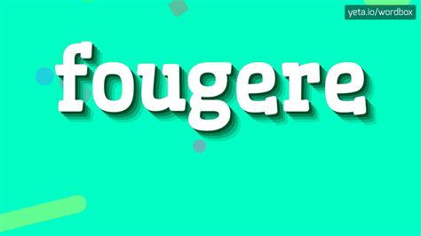 fougere pronunciation